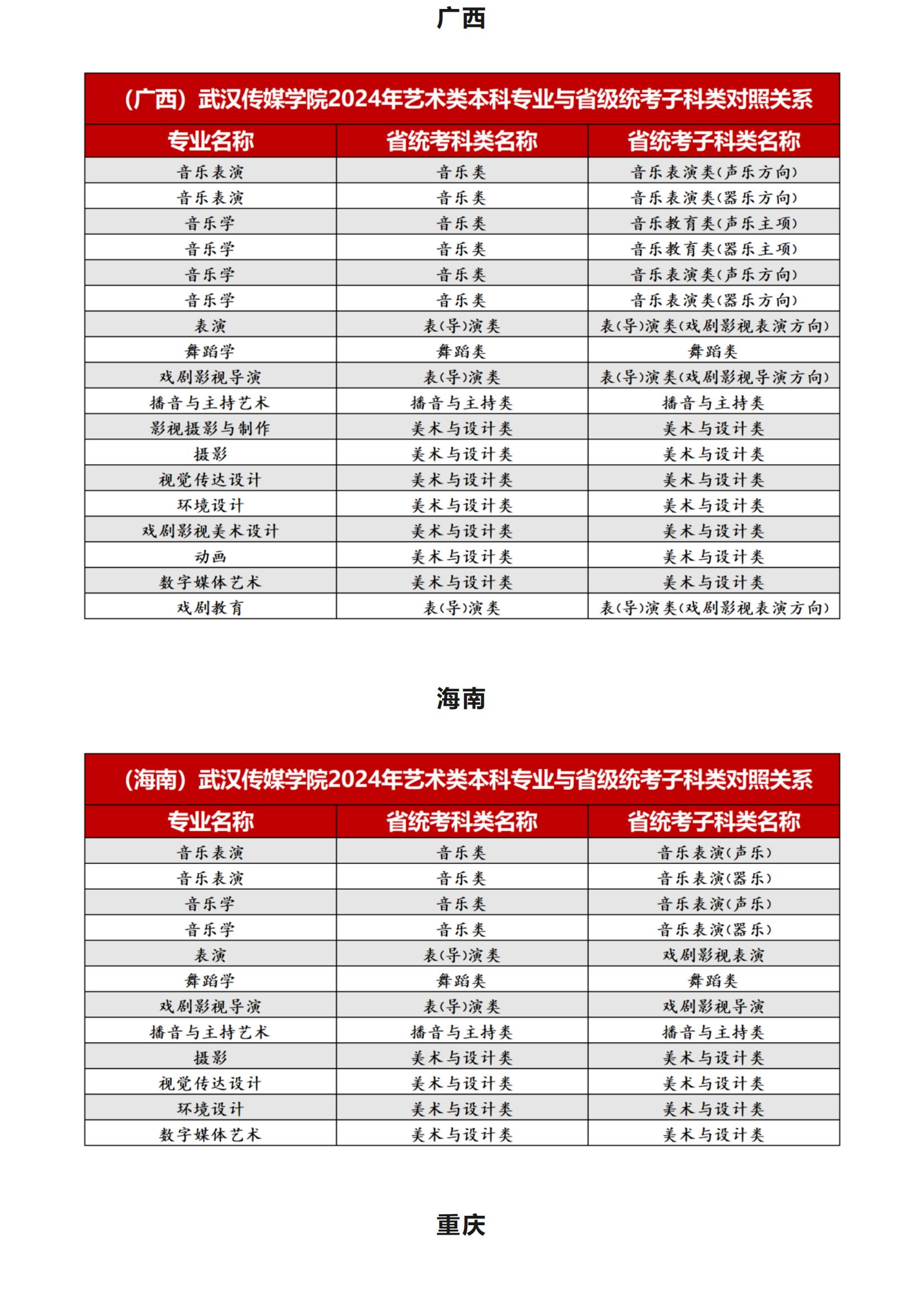 武汉传媒学院2024年艺术类本科专业与省级统考子科类对照关系_10.jpg
