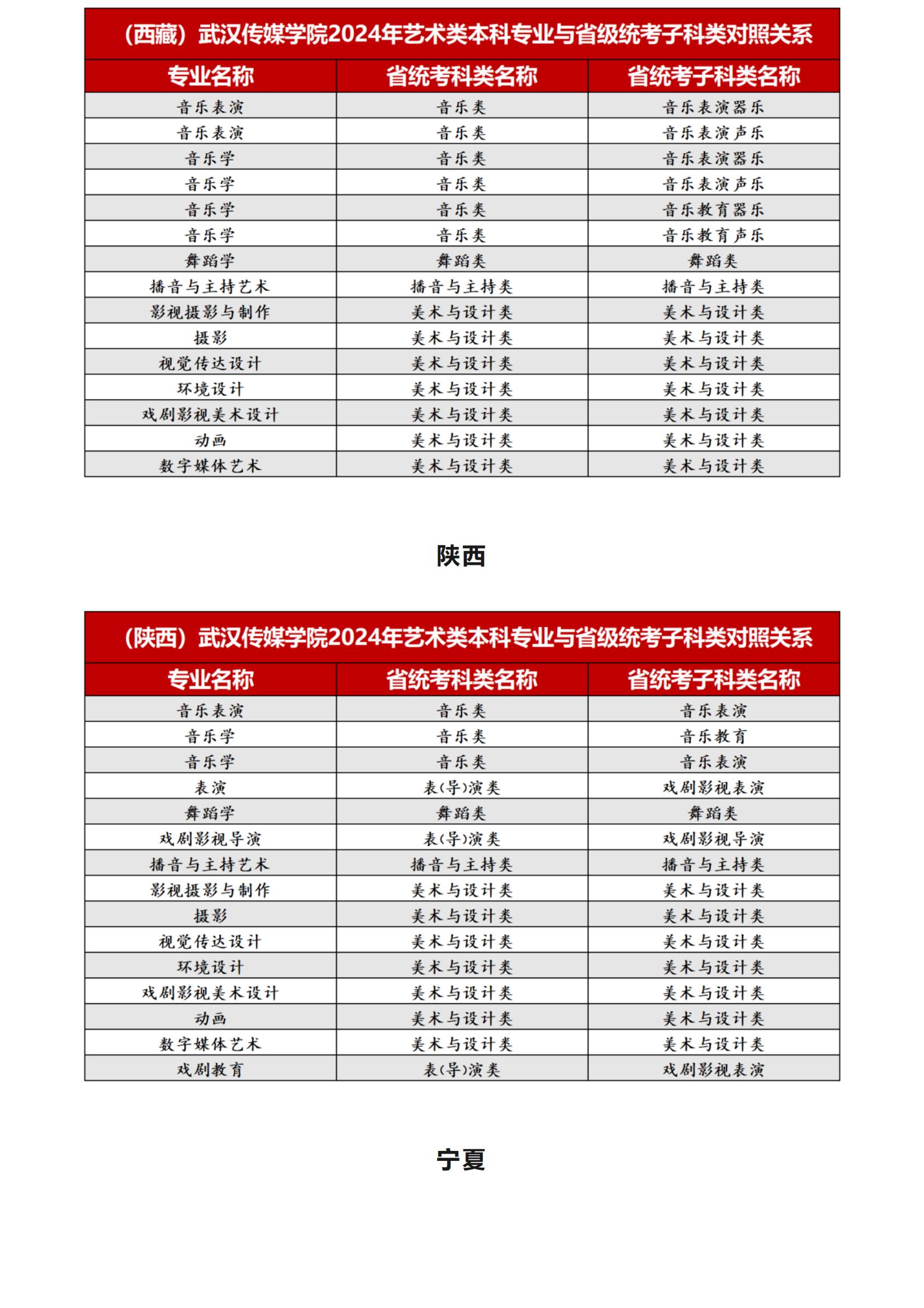 武汉传媒学院2024年艺术类本科专业与省级统考子科类对照关系_13.jpg